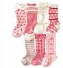 Toptim® Baby Girl's Socks Princess Non-skid Socks for Infants and Toddlers Value Pack (7 Pairs Pink)