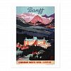 Overview of the Banff Springs Hotel Poster Postcard
