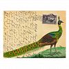 Vintage Peacock Letter with Stamp & Postmark Postcard