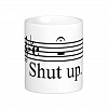 Music Staff Hold Rest Shut Up Funny Coffee Mug