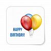 Colourful Happy Birthday Balloons Square Sticker
