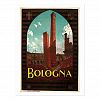 Vintage Bologna 1920s Italian travel ad Postcard