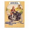 Vintage Motorcycle Poster Postcard