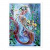 Posies and Pearls, Mermaid art Postcard