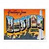 Greeting from Boston Massachusetts MA Postcard