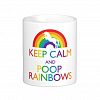 Keep Calm and Poop Rainbows Unicorn Coffee Mug