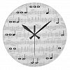 Grey Music Notes Personalized Wall Clock