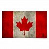 Vintage Maple Leaf Canadian Flag Rectangular Sticker