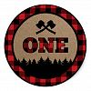 Buffalo Plaid Lumberjack First Birthday Sticker