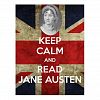 Keep Calm and Read Jane Austen Postcard