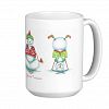 Yoga snowman christmas coffee mug