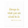 Emerson Quote Gold Faux Glitter Inspirational Postcard