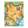 Map of Kenya Postcard