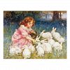Feeding the Rabbits Postcard