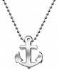 Alex Woo Anchor Beaded Pendant Necklace in Sterling Silver