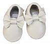 Unique Baby 100% Genuine Leather Bow Moccasins Anti-Slip Tassels Prewalker Toddler Shoes (S (5.1 inches), Cream) by Unique Baby