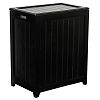 24 Basswood Portable Laundry Hamper with Lid Cover in Black by Darby Home Co