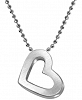 Alex Woo Heart Beaded Chain Pendant Necklace in Sterling Silver