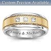 Timeless Love Personalized Men's Two Tone Diamond Ring