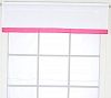 Bacati Mix and Match White Window Valance with Band, Pink