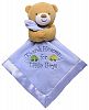 Baby Starters Snuggle Buddy with Blanket and Rattle "Thank Heaven for Little Boys" Bear, Blue