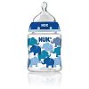 NUK Orthodontic Silicone BPA Free Nipple Bottle, 5 Ounce, Single Pack, Blue Elephants by NUK