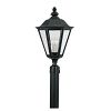 3-Light Black Outdoor Post Lantern