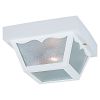1-Light White Outdoor Ceiling Fixture