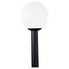 1-Light White Plastic Outdoor Post Lantern