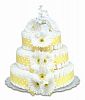 Bloomers Baby Diaper Cake Classic Yellow Gerbera Daisies 3-Tier by Bloomers