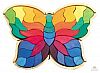 Grimm's Giant Butterfly Creative Puzzle with 37 Wooden Blocks in Rainbow Colors