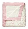 aden + anais rayon from bamboo fiber muslin dream blanket, tranquility leafy/solid white