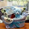 Gift basket 890551-B Deluxe Organic New Baby Gift Basket - Blue