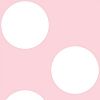 WallCandy Arts Polka Dot Wallpaper, Pink/White