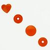 100 Glossy Orange (B55) Heart Shaped KAM Plastic Resin Snaps Craft Baby Bib Cloth Diaper by Kam