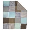 Trend Lab Cocoa Mint Multi-Patched Receiving Blanket