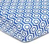 American Baby Company 100-Percent Cotton Percale Fitted Crib Sheet, Royal Hexagon