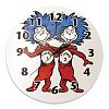 Trend Lab Dr. Seuss Thing 1 and Thing 2 Wall Clock, Red/Blue