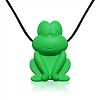 Siliconies Froggy Pendant - Silicone Necklace (Teething/Nursing/Sensory) (Green)