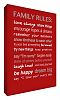 Feel Good Art Thick Box Canvas Family Rules (A3, Red)
