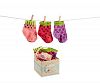Baby Aspen Fruity Booties 3 Pair of Socks Gift Set, Grape/Strawberry/Watermelon, 0-6 Months