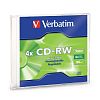 Verbatim 95117 700 MB 2x 4x 80 Minute Silver Rewritable Disc CD RW 1 Disc Slim Case Discontinued By Manufacturer H3C0CVOD1-2909
