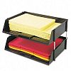 DEFLECTO DEF582704, Industrial Tray Side-Load Stacking Trays with Risers, 2-Pack