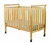 Dream On Me Bella 2 in 1 Convertible Sleigh Stationary Side Crib, Natural