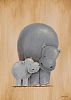 Oopsy daisy, Fine Art for Kids Safari Kisses Hippos Stretched Canvas Art by Sarah Lowe, 10 by 14-Inch