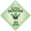 Little Monster On Board Car Sign New Baby / Child Gift / Present / Baby Shower Surprise by mybabyonboard UK