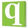 Avalisa Stretched Canvas Lower Letter Q Nursery Wall Art, Green, 36 x 36