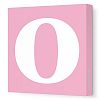 Avalisa Stretched Canvas Lower Letter O Nursery Wall Art, Pink, 36 x 36