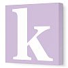 Avalisa Stretched Canvas Lower Letter K Nursery Wall Art, Lilac, 36 x 36