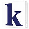 Avalisa Stretched Canvas Lower Letter K Nursery Wall Art, Navy, 12 x 12